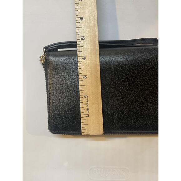 Kate Spade New York Wallet Womens One Size Black Double Zip Wristlet Leather - Picture 9 of 11